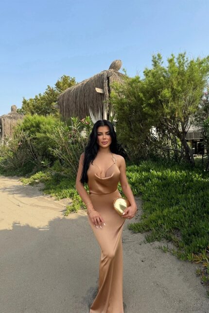 Fustan bezhe Sofia ATE-1131